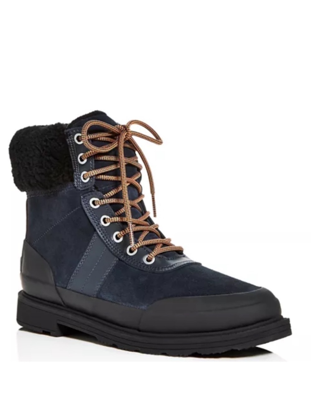 Hunter Commando Suede Shearling Cuff insulated cold weather boots snow winter - Picture 3 of 5